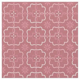 Rosa Floral Blockmuster Stoff