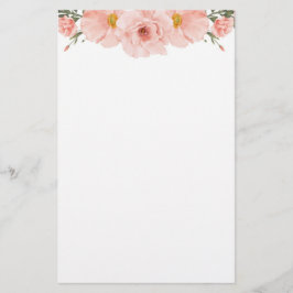 Rosa Floral Briefpapier