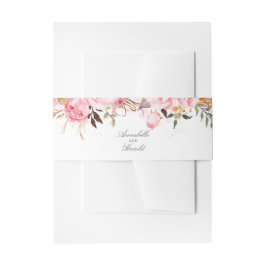 Rosa Floral Einladungsbanderole