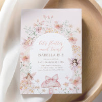 Rosa Floral Flutter und Twirl Fairy Birthday