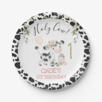 Rosa Floral Heilige Kuh Kuh Print Erstgeburt