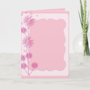 Rosa Floral Karte