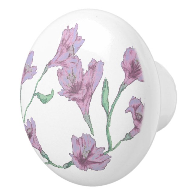 Rosa Floral Keramikknauf (Rechts)