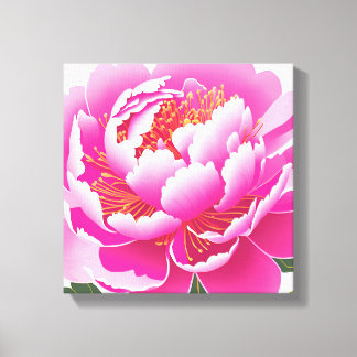 Rosa Floral Leinwanddruck