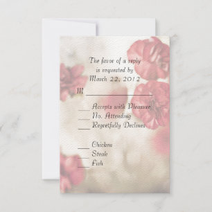 Rosa Floral mit Entree UAWG RSVP Karte