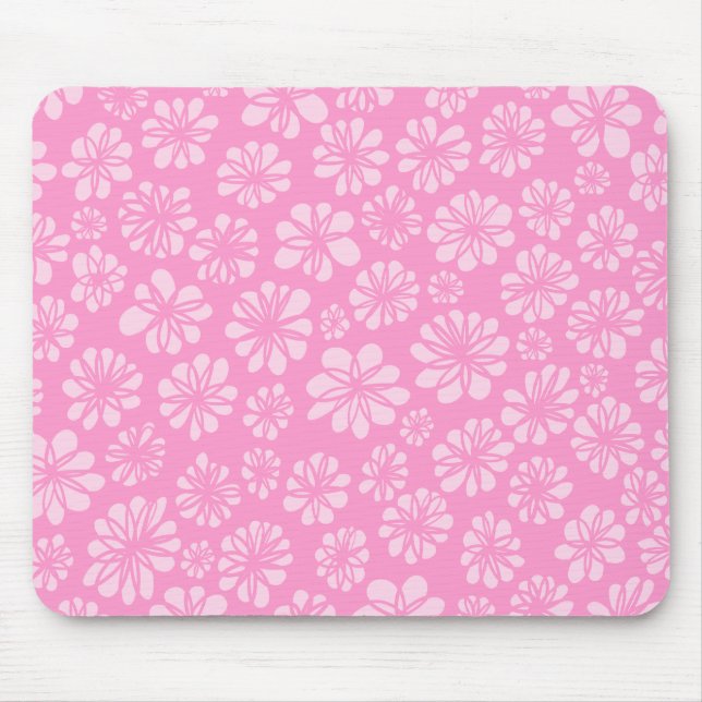 Rosa Floral Mousepad (Vorne)