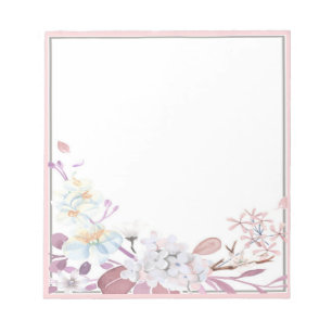 Rosa floral notizblock