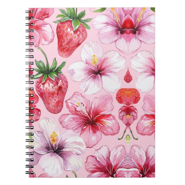 Rosa Floral Notizblock (Vorderseite)