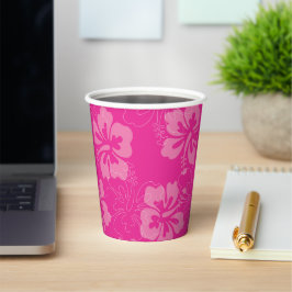 Rosa Floral Pappbecher