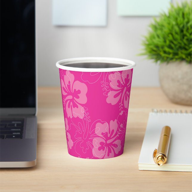 Rosa Floral Pappbecher (InSitu)