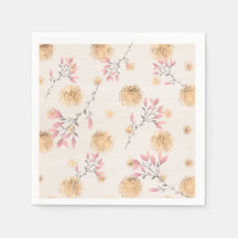 Rosa Floral Sprays und Goldsplitter auf Weiß