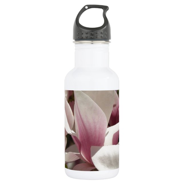 Rosa Floral Trinkflasche (Vorderseite)