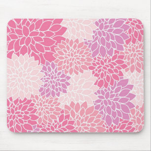 Rosa floralbedruckte Mousepad