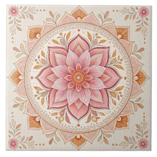 Rosa florale 6" quadratische Tile, um jeden Platz  Fliese