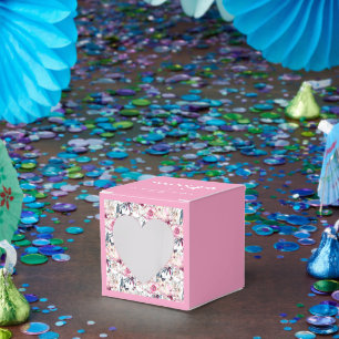 Rosa florale Baby in Bloom Baby Shower Geschenkbox Geschenkschachtel