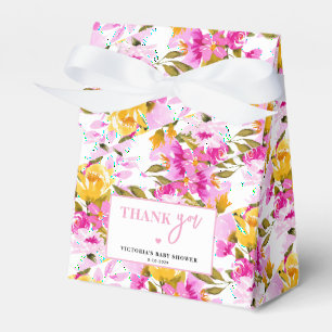 Rosa florale Baby in Bloom Baby Shower Geschenkschachtel