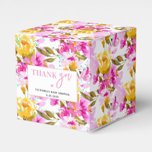 Rosa Florale Baby in Bloom Babyparty Geschenkschachtel