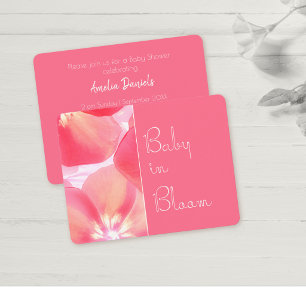 Rosa florale Baby-in-Blüte-Baby-Shower-Einladung Einladung