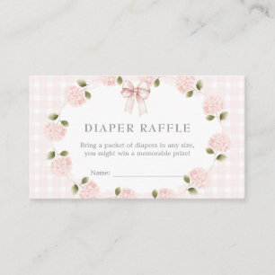 Rosa florale Babyparty-Einladung, Visitenkarte