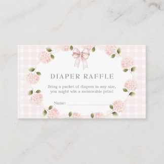 Rosa florale Babyparty-Einladung, Visitenkarte