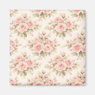 Rosa Florale Bouquet in Rosa Hauch Magnet