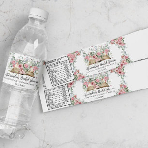 Rosa Florale Buch-Hochzeitsdusche Neues Kapitel