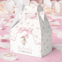 Rosa Florale Coquette-Schleifen-Hase 1. Geburtstag