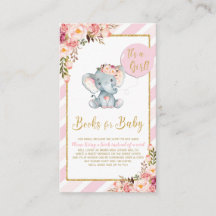 Rosa florale Elephant Baby Dusche bringen eine Boo
