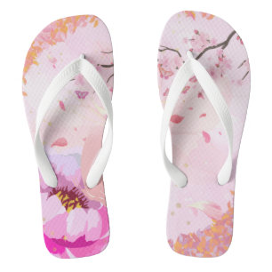 Rosa Florale Flip Flops