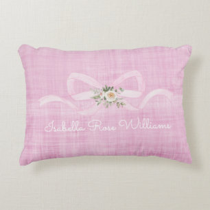 Rosa florale Girl NAME Sweet Bedroom Deco Dekokissen