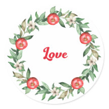 Rosa florale Granatapfel Spirituelle Stickers - Li