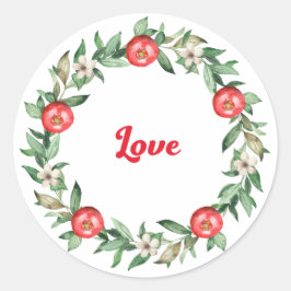 Rosa florale Granatapfel Spirituelle Stickers - Li