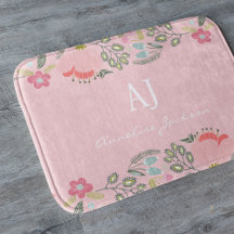 Rosa florale gürtelförmige Monogrammbezeichnung pe