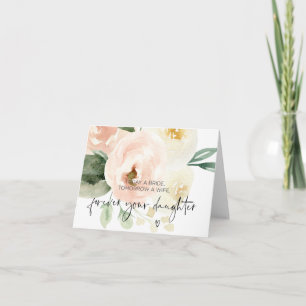 Rosa florale Hochzeitskarte für Eltern von Braut Karte