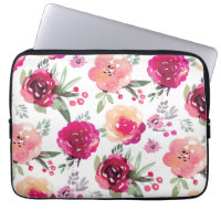 Rosa florale Laptop-Schläfchen