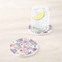 Rosa Florale Lavendel-Rose Wasserfarbe Lila Blume