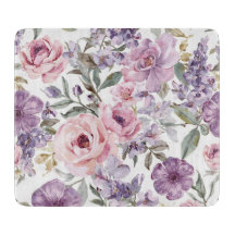 Rosa Florale Lavendel-Rose Wasserfarbe Lila Blume