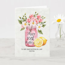 Rosa florale Tochter im Gesetz 30. Geburtstag