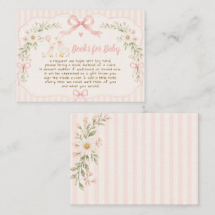 Rosa florale verrückte Gans Baby Shower Buchanfrag Begleitkarte