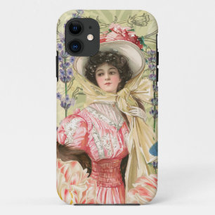 Rosa florale viktorianische Frau Regency Case-Mate iPhone Hülle