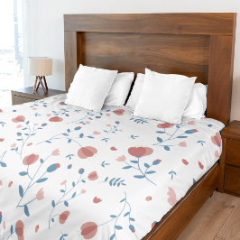 Rosa florale Weibchenstil Niedlich HandGezeichnet  Fleecedecke