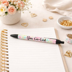 Rosa floraler inspirierender Stift