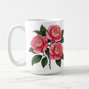🌸 Rosa floraler Morgenakzent für Kaffeepausen 🎁 Kaffeetasse