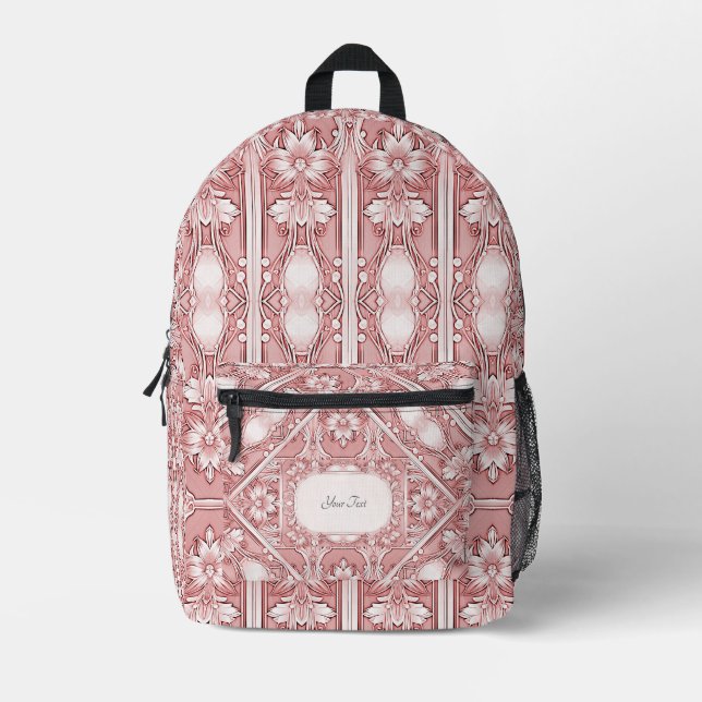 Rosa floraler Rucksack schneiden Nähtasche (Vorderseite)