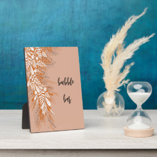 Rosa florales Brautparty-Tischschild Plakette  Fotoplatte