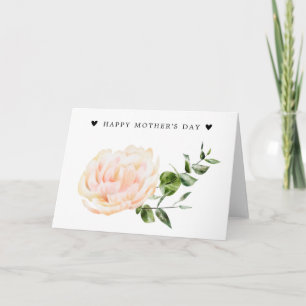 Rosa florales Frohes Muttertag Karte