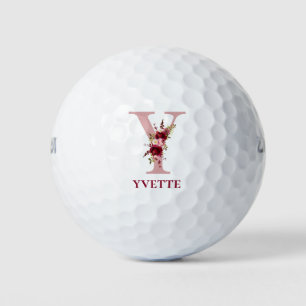 Rosa Florales Initial Y Golfball