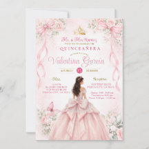 Rosa Florales Schleifenband Quinceañera