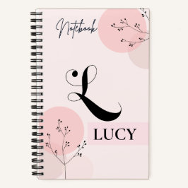 Rosa florales SpiralNotebook mit L Notizbuch