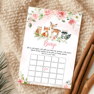 Rosa Florales Wald-Dusch-Bingo-Spiel